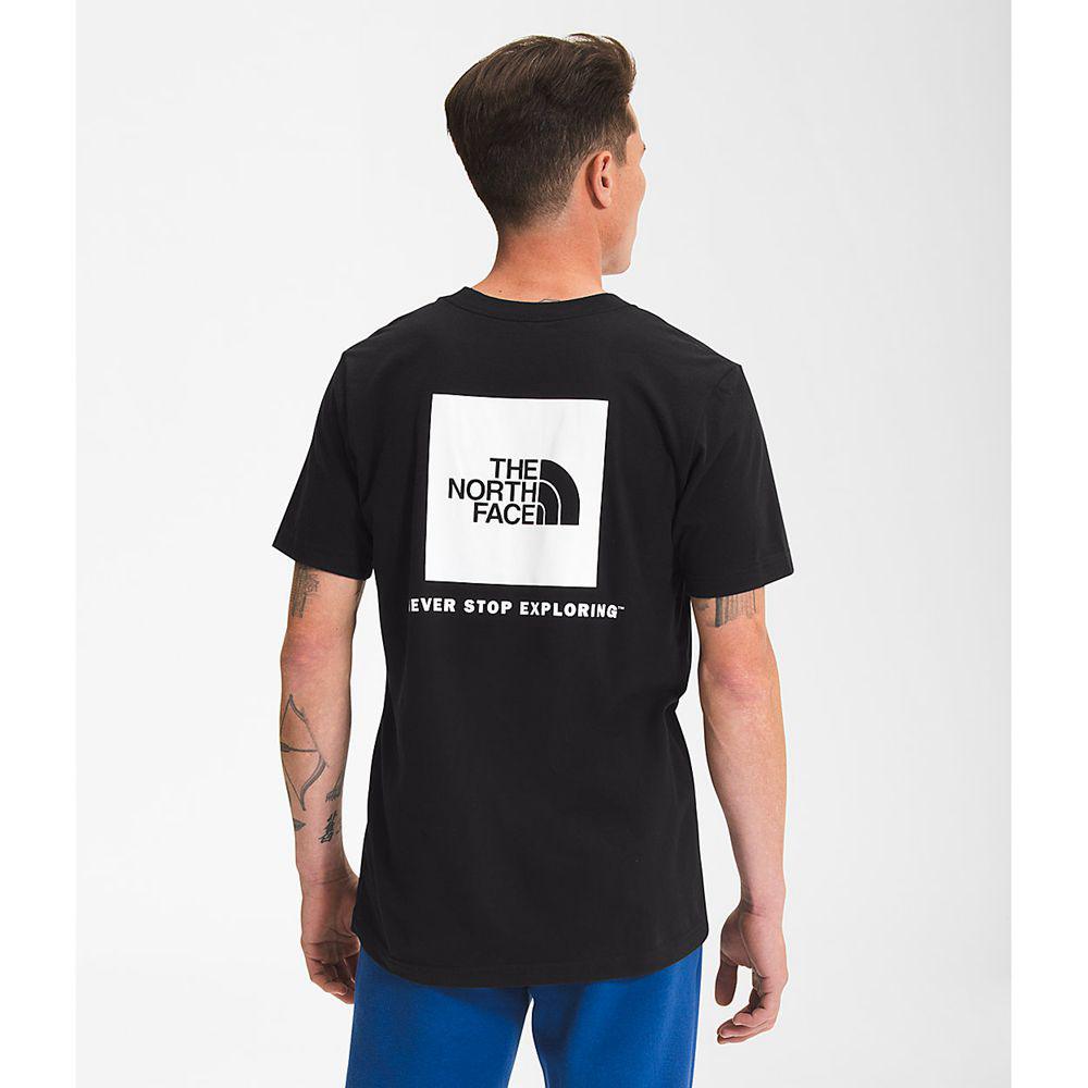 The North Face Κοντό Μανίκι Box Nse Ανδρικα T Shirt - Μαυρα / Ασπρα (GWMY53781)